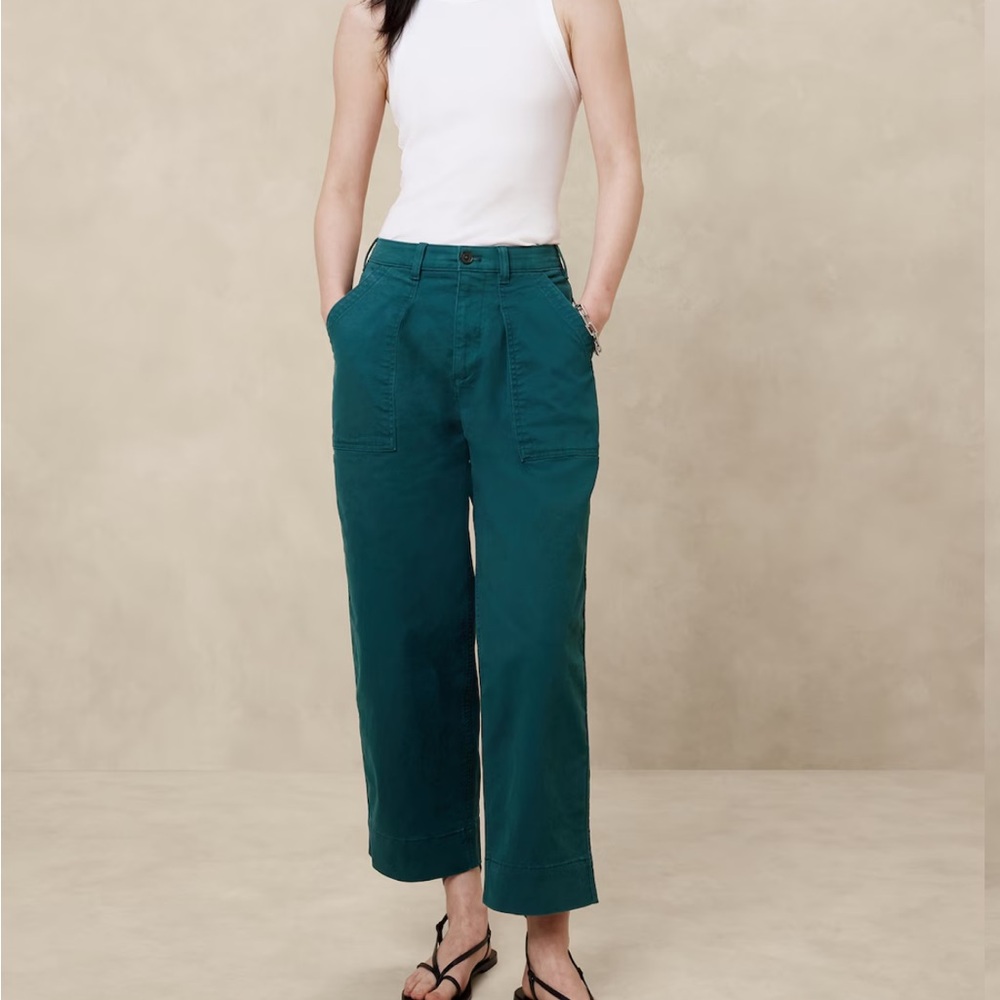 BR Factory Chino barrel pant deep sea green winter teal
